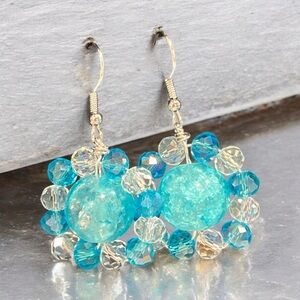Crackle Quartz Bubble Earrings